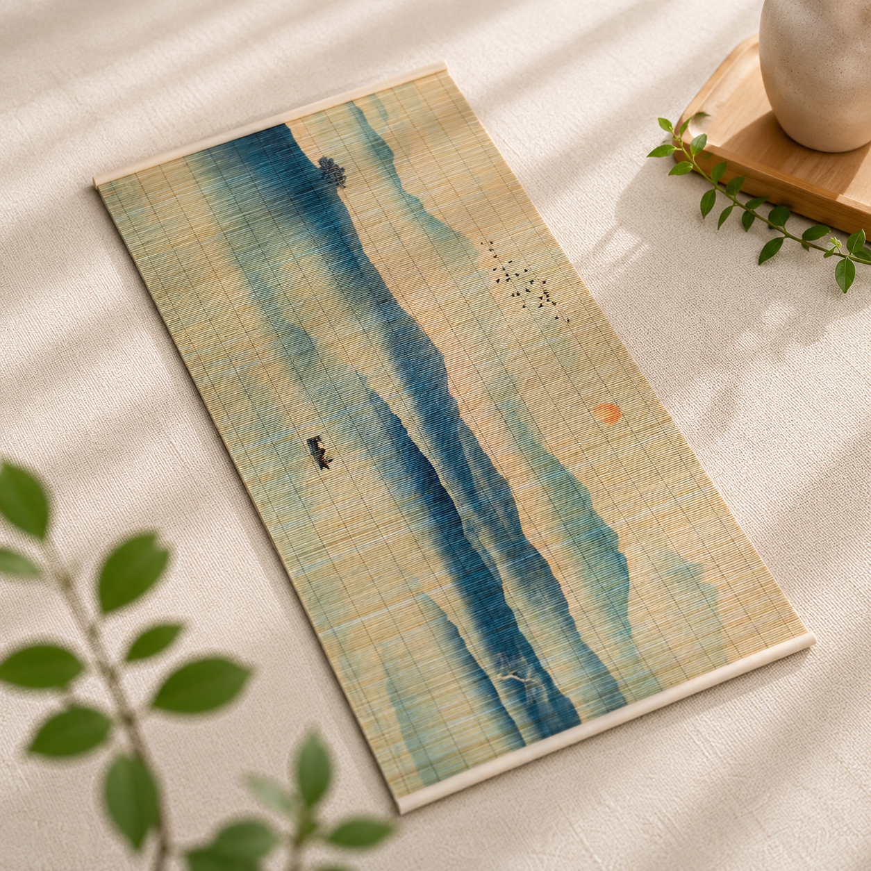 Oriental Landscape Bamboo Tea Mat